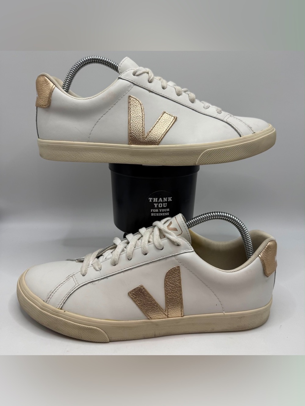🚫SOLD - NO AVAILABLE Veja Esplar White Rose Gold Leather Sneakers